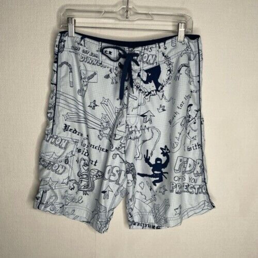 Vintage Napoleon Dynamite 2006s Board Shorts‎ Men Size 30X9 Graphic RaRe Print